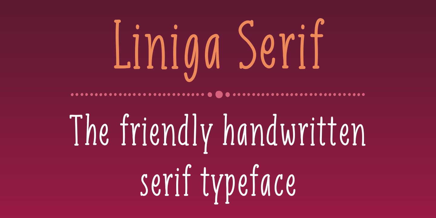 Beispiel einer Liniga Serif Thin-Schriftart